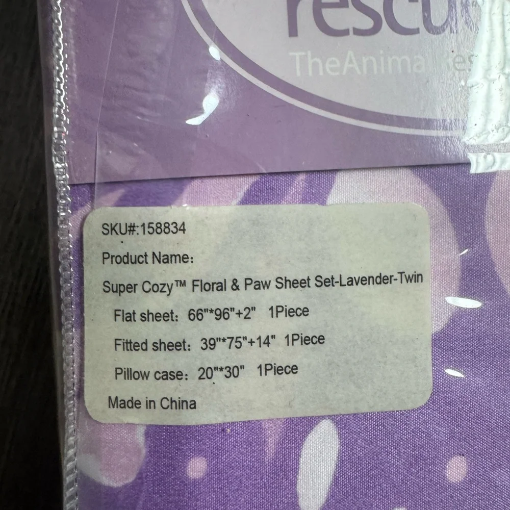 Microfiber paw print sheets